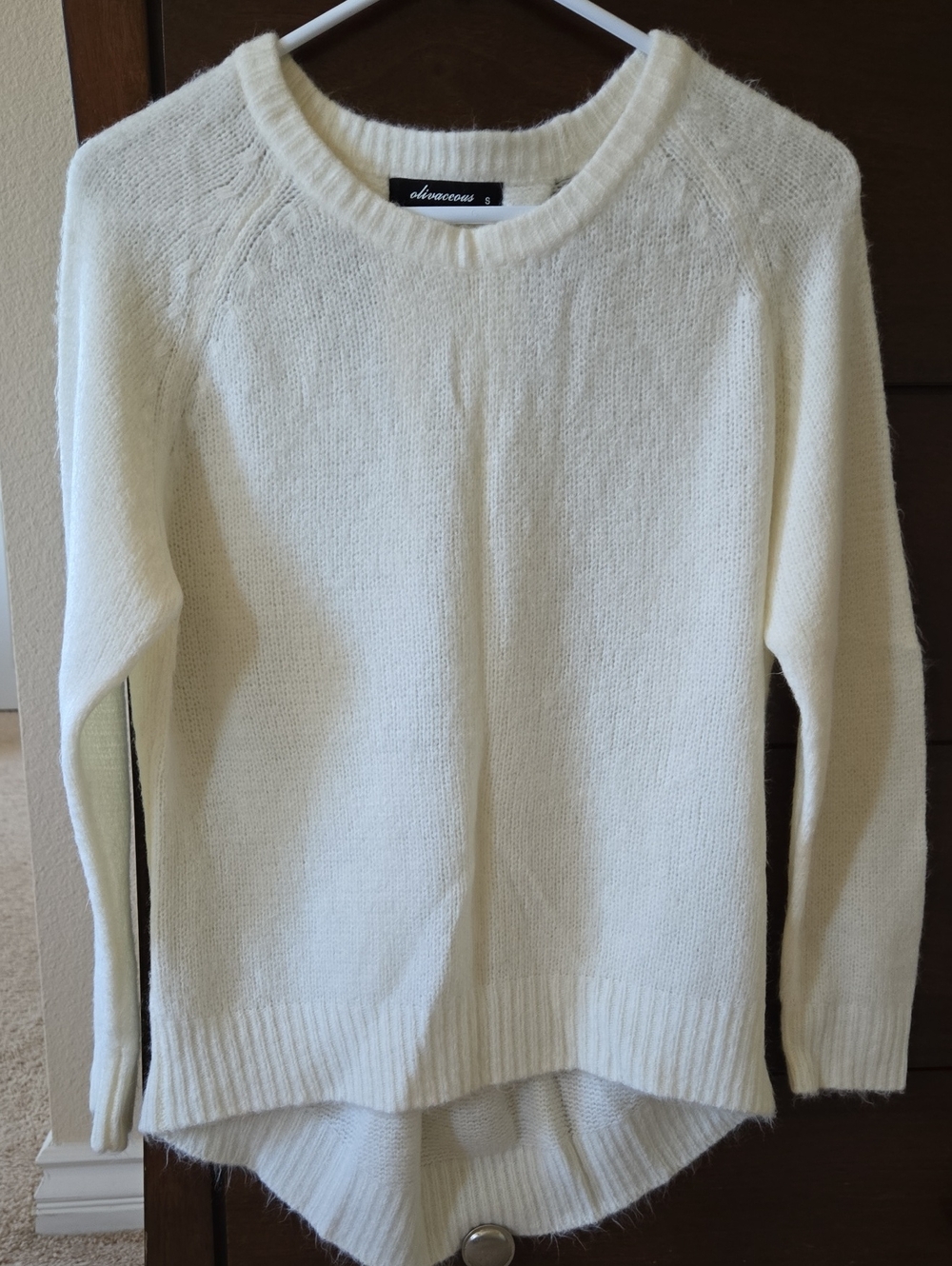 Olivaceous Cream Crewneck Sweater